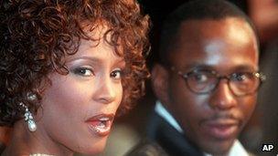 Whitney Houston and Bobby Brown