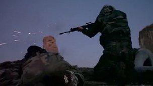 FSA fighters attack an army base near Homes