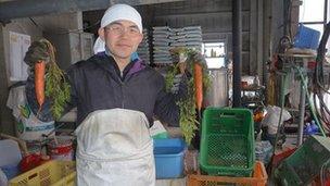 Koshi Fujita, an eighth generation farmer in the city of Koriyama