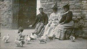 John Mountney in the castle grounds