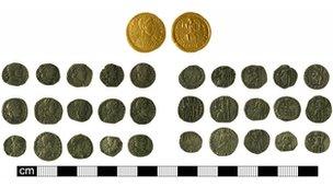 The coins found near Mildenhall