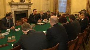 David Cameron hosting car insurance meeting