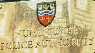 Humberside Police Authority sign