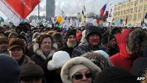 Anti-Putin rally in Moscow, 4 Feb 12