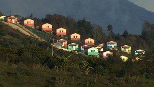 Row of houses on terrace