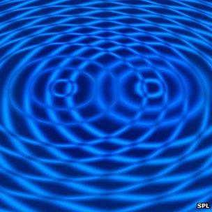 Artwork depicting wave interference