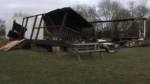 Remains of Eynsham cricket pavilion