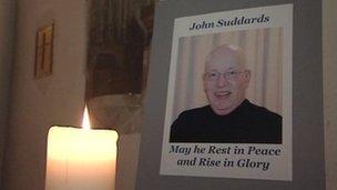 A late-night vigil was held in memory of the Reverend John Suddards at St Mary's Church in Thornbury
