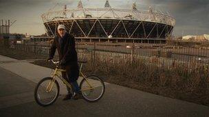 Iain Sinclair at Olympic stadium