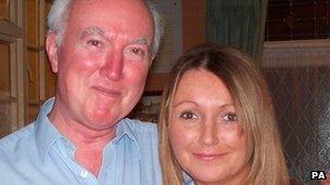 Peter Lawrence with his missing daughter Claudia. Photo: PA/North Yorkshire Police