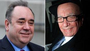 Alex Salmond and Rupert Murdoch