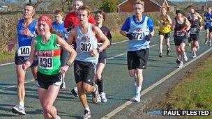 Runners in the Wrexham Village Bakery Half Marathon