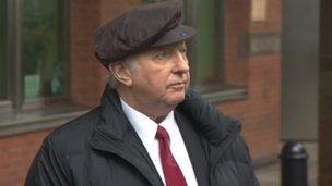 Arthur Scargill outside court