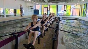 Durham University rowing tank