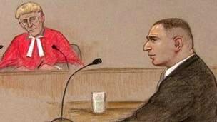 Artist's impression of court room