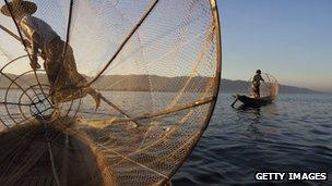 Fishermen in Cambodia