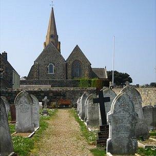 Vale Church and graveyard in Guernsey