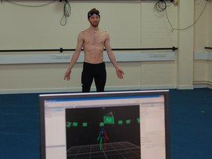 Motion capture of dancer Riley Watts