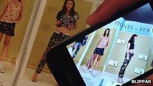 Blippar scanning a magazine