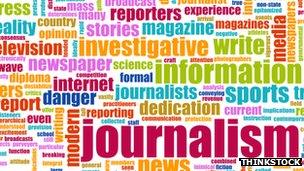 Journalism word cloud