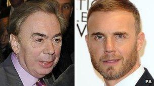 Andrew Lloyd Webber and Gary Barlow