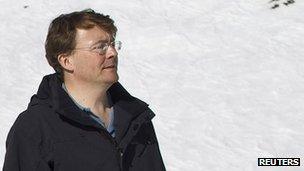 Prince Johan Friso of the Netherlands posing during a photocall in the Austrian alpine ski resort of Lech am Arlberg, February 2011