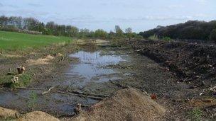 Saline lagoon before