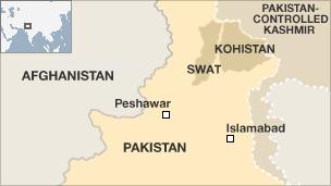 Map showing the location of the Kohistan region