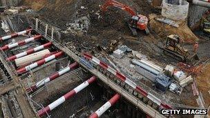 Crossrail station in London