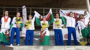 Welsh Paralympians being welcomed home after the 2008 Beijing Games