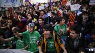 Demonstration in Madrid 29 February 2012