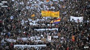 Protest in Valencia (22 Feb 2012)