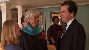 Katty Kay (left), Christine Lagarde, George Osborne