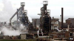 Tata steelworks in Port Talbot