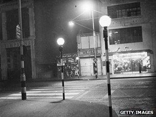 Pedestrian crossing with Belisha beacons