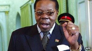 Malawi's President Bingu wa Mutharika photographed on 18 July 2011