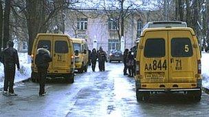 Yellow minibuses in Moscow (4 March 2012)