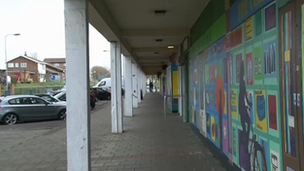 A covered shopping parade