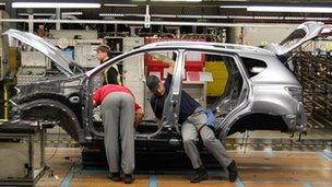 Car production at Nissan in Sunderland