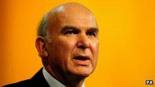 Secretary of State for Business Vince Cable