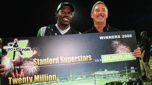 Cricketer Chris Gayle and Sir Allen Stanford [1 January 2008]