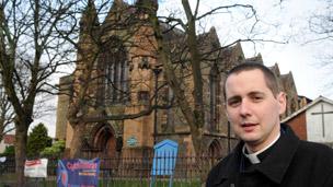 Father Ben Andrews, vicar of St Paul's Church in Grangetown, Cardiff.