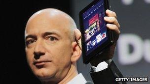 Amazon founder Jeff Bezos and the Kindle Fire