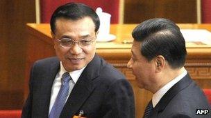 Li Keqiang (left) and Xi Jinping