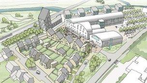 Artist's impression of the Fisons development in Bramford