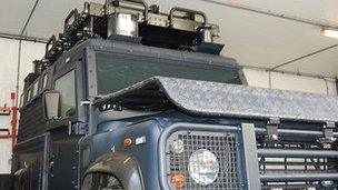 Guernsey Police armoured Land Rover