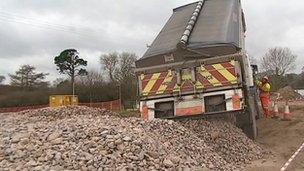 Hemerdon link road construction