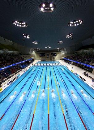 Olympic swimming venue, London