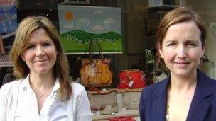 Jane Hunt and Jo Richards of Walters' Shoes