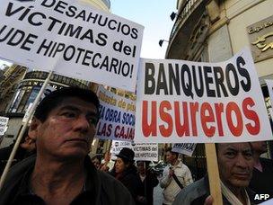 Madrid protest against evictions, 12 Mar 12